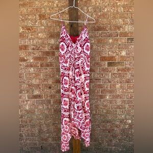 Krista Scarf Dress in Red‎ Ochre Large Italian Motif